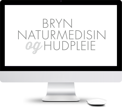 Datamaskin med Bryn Natyrmedisin logo
